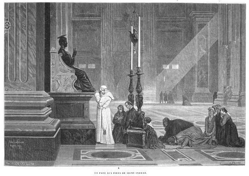 Il Papa ai piedi di San Pietro